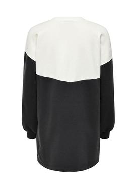 Vestido Only Everlast Colorblock Negro Beige Mujer