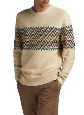 Jersey Jack And Jones Jacquard Tostado para Hombre