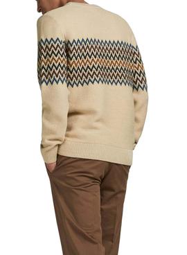 Jersey Jack And Jones Jacquard Tostado para Hombre
