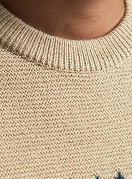 Jersey Jack And Jones Jacquard Tostado para Hombre