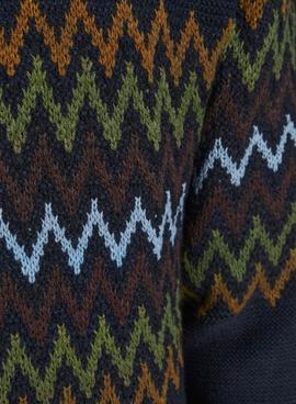 Jersey Jack And Jones Jacquard Marino para Hombre