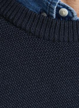 Jersey Jack And Jones Jacquard Marino para Hombre