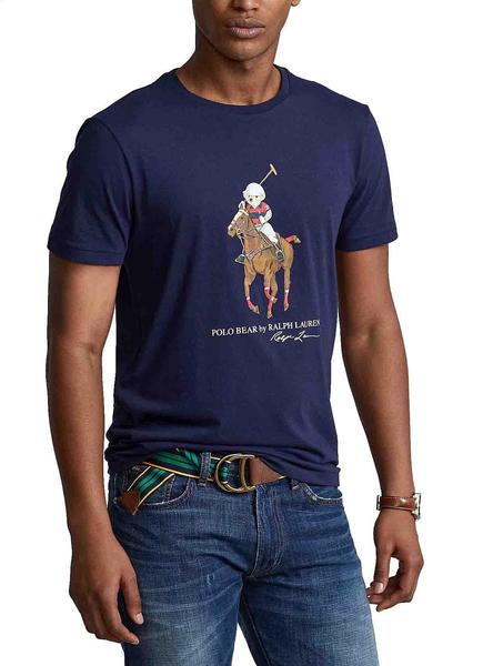 prioridad Adaptar Penetrar Camiseta Polo Ralph Lauren Bear Marino Para Hombre