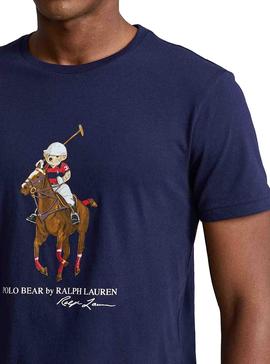 Camiseta Polo Ralph Lauren Bear Marino Para Hombre