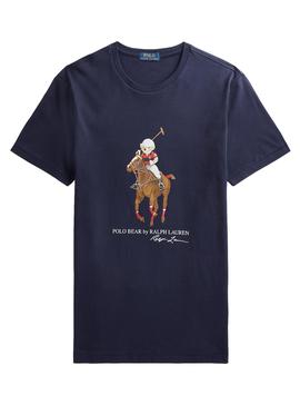 Camiseta Polo Ralph Lauren Bear Marino Para Hombre