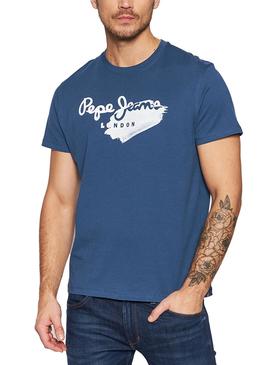 Camiseta Pepe Jeans Terry Azul Para Hombre