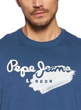 Camiseta Pepe Jeans Terry Azul Para Hombre