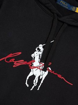 Sudadera Polo Ralph Lauren Big Pony Negra Hombre