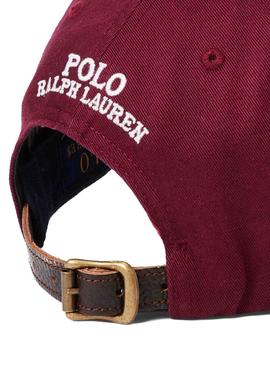 Gorra Polo Ralph Lauren Bear Granate Para Hombre