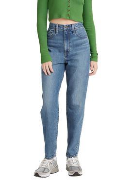 Pantalon Vaquero Levis High Loose Taper Azul Mujer