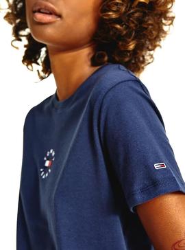 Camiseta Tommy Jeans Slim Tiny Marino para Mujer