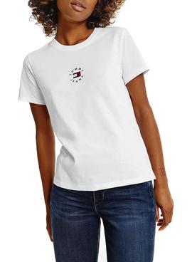 Camiseta Tommy Jeans Slim Tiny Blanco para Mujer