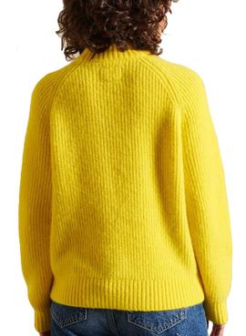 Jersey Superdry Alpaca Blend Crew Amarillo Mujer