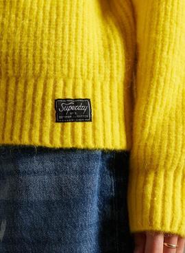 Jersey Superdry Alpaca Blend Crew Amarillo Mujer