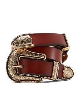 Filosófico Humilde Abundante Cinturon Only Annlise Leather Camel para Mujer