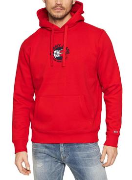 Sudadera Tommy Jeans Timeless Rojo Para Hombre