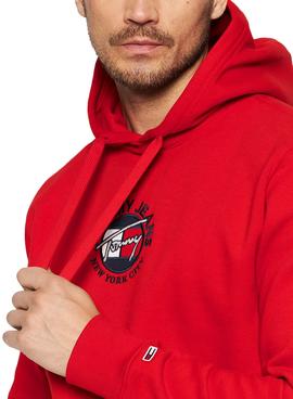 Sudadera Tommy Jeans Timeless Rojo Para Hombre