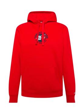 Sudadera Tommy Jeans Timeless Rojo Para Hombre