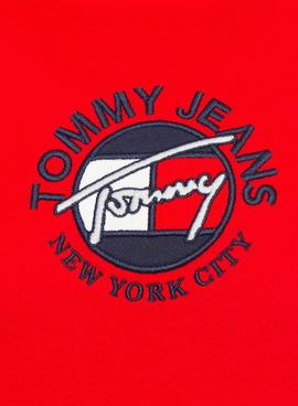 Sudadera Tommy Jeans Timeless Rojo Para Hombre