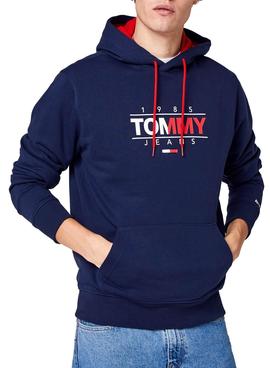 Sudadera Tommy Jeans Graphic Marino Hombre