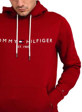 Sudadera Tommy Hilfiger Logo Hoody Rojo Hombre