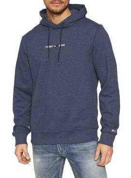 Sudadera Tommy Jeans Straight Logo Azul 