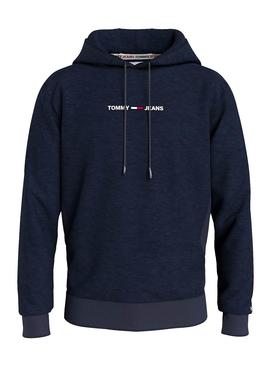 Sudadera Tommy Jeans Straight Logo Azul 