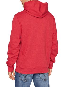 Sudadera Tommy Jeans Straight Logo Granate Hombre