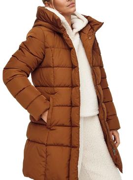 Cazadora Only Newlina Puffer Marron para Mujer