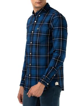 Camisa Lacoste Popelin Azul para Hombre