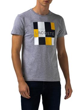 Camiseta Lacoste Sport Cube Gris Hombre