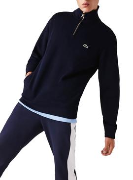 Sudadera Lacoste Cuello Alto Marino para Hombre