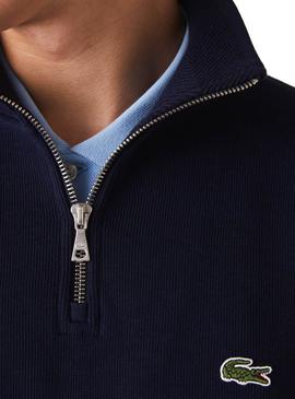 Sudadera Lacoste Cuello Alto Marino para Hombre