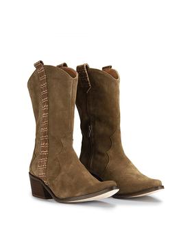 Botas Popa Cowboy Serraje Marron De mujer 