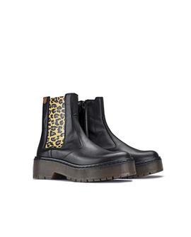 Botines Popa Chelsea Negro Print Para Mujer