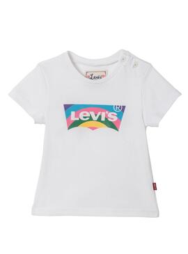 Camiseta Levis Rainbow Blanco Niña