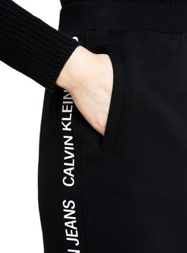 Falda Calvin Klein Track Side Logo Negro Mujer