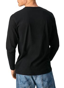 Camiseta Pepe Jeans Eggo Long Negro para Hombre