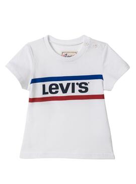 Camiseta Levis Raya Blanco Niña