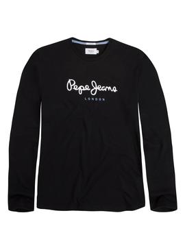 Camiseta Pepe Jeans Eggo Long Negro para Hombre