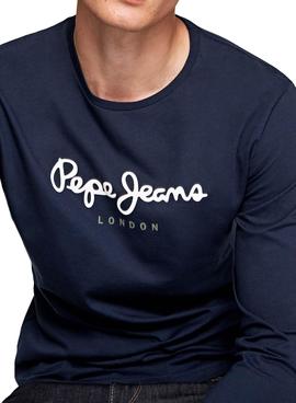 Camiseta Pepe Jeans Eggo Long Marino para Hombre