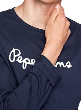 Camiseta Pepe Jeans Eggo Long Marino para Hombre