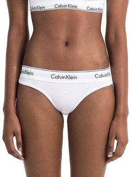 Tanga Calvin Klein Blanco Mujer