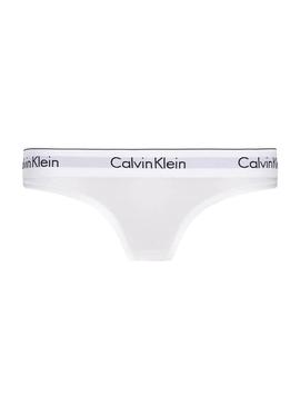 Tanga Calvin Klein Blanco Mujer