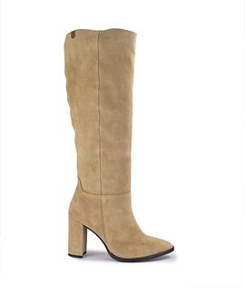 Botas Altas Popa Sabela Beige Para Mujer