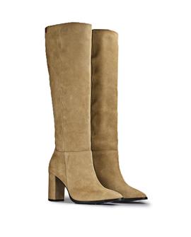 Botas Altas Popa Sabela Beige Para Mujer