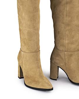 Botas Altas Popa Sabela Beige Para Mujer