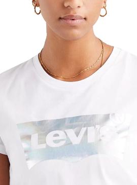 Camiseta Levis The Perfect Rainbow Blanca Mujer