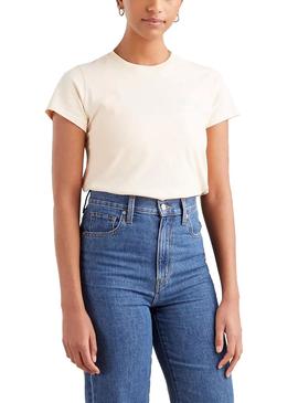 Camiseta Levis The Perfect Reflective Beige Mujer