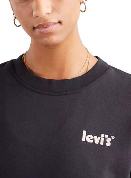 Sudadera Levis Graphic Standard Crew Negro Mujer